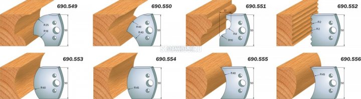 690.549 CMT Комплект ножей 2шт. 50x4 легированная сталь